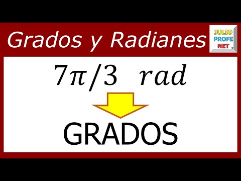 Conversión de radianes a grados
