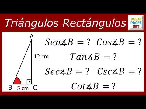 Funciones trigonométricas en un triángulo rectángulo