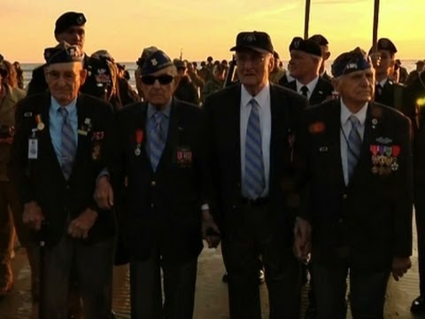 Raw: US D-Day (Veterans) Gather at Omaha Beach  6/6/14