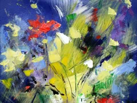 Abstract flower and landscape painting of Mario Zampedroni