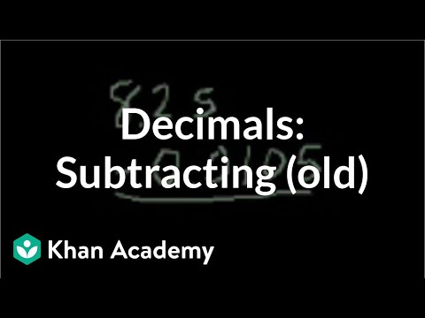 Subtracting decimals (old)