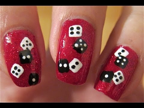 dice nail design