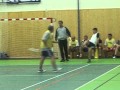 Zápas rozhodčích ve futsale v nové sportovní hale v Chlebičově