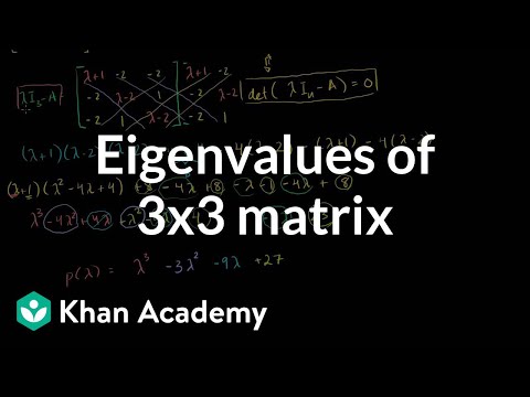 Linear Algebra: Eigenvalues of a 3x3 matrix