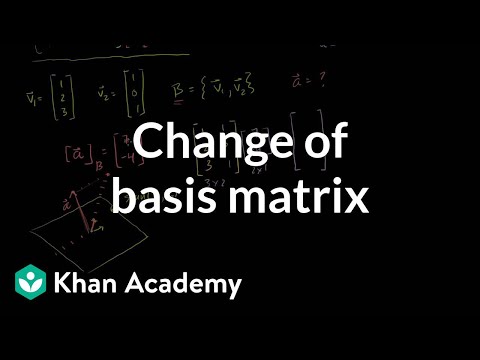 Linear Algebra: Change of Basis Matrix