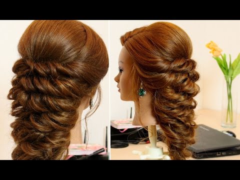 Причёска с плетением на длину фото Причёска с плетением на длину фото