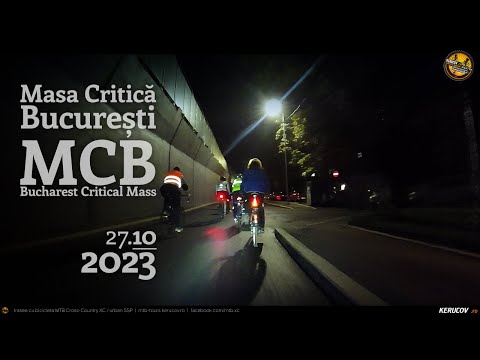 VIDEOCLIP Masa Critica Bucuresti - 27 octombrie 2023 (Bucharest Critical Mass)
