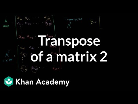 Linear Algebra: Transpose of a Matrix