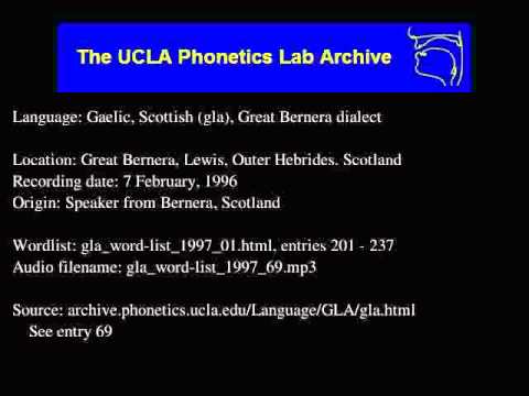 Gaelic, Scottish audio: gla_word-list_1997_69