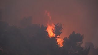 Крупный лесной пожар вблизи Афин (12.08.2019 13:56)