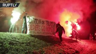 «Хиллари или Трамп? Заберите своих солдат!»: в Италии проходят протесты возле военной базы США