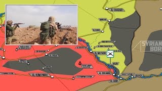 4 июня 2018. Военная обстановка в Сирии. Атака ИГИЛ на позиции сирийской армии возле реки Евфрат.