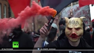 Первомайские демонстрации в Европе обернулись столкновениями с полицией