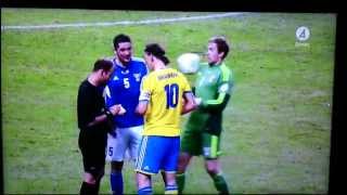 Only Zlatan could get away with this! (he didn´t get yellow carded for this)