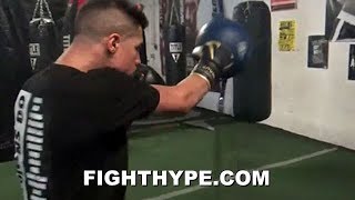 JESSIE VARGAS IN BEAST MODE ON DOUBLE END BAG; GOING HARD IN FINAL DAY OF CAMP FOR DULORME CLASHJESSIE VARGAS IN BEAST MODE ON DOUBLE END BAG; GOING HARD IN FINAL DAY OF CAMP FOR DULORME CLASH