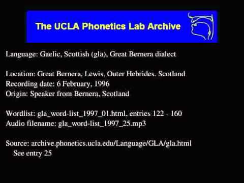 Gaelic, Scottish audio: gla_word-list_1997_25
