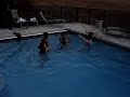 stripping in the pool!