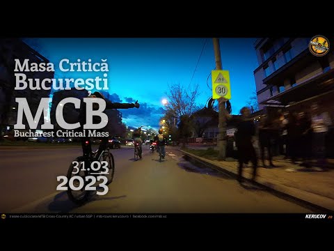 Montaj video: Masa Critica Bucuresti - 31 martie 2023 (Bucharest Critical Mass)