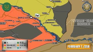 8 февраля 2018. Военная обстановка в Сирии. Американская коалиция разбомбила позиции сирийской армии