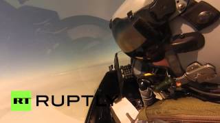 Пилот истребителя F-16 показал, как в воздухе сбить беспилотник ракетой