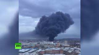 В Красноярске горит ракетный завод «Красмаш» — видео (26.04.2019 23:17)