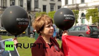 Память погибших в одесском Доме профсоюзов почтили в Брюсселе
