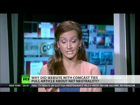 Journalist accuses Comcast of censoring pro-(Net Neutrality) articles  8/7/14