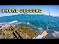 How to catch fish Shore Jigging - the rod, reel, lures and technique.720p
