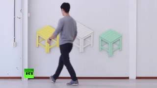 Тонкий подход: в Южной Корее придумали плоскую мебель