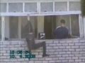 Two Russian guys partying in balcony