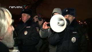 Изгнание провокаторов с митинга в Питере 15.01.15