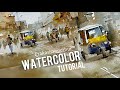 Watercolor demo by prakashanputhur  cityscape watercolor