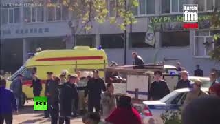 Видео с места происшествия: взрыв в Керченском политехническом колледже