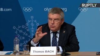 Пресс-конференция президента МОК Томаса Баха в преддверии старта Олимпиады