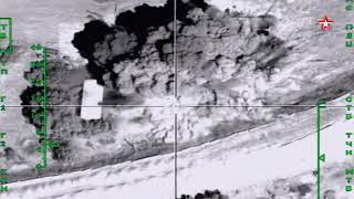 ВКС РФ стерли с лица земли командный пункт ИГИЛ кадры с воздуха