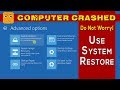 Restore your Computer from crash | Restore Windows in previous date | System Restore Protection