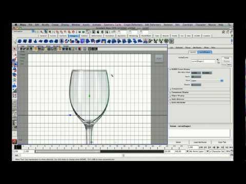 Maya Tutorial - How to Create a Wine Glass