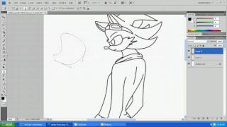 adobe photoshop CS4 tutorials: how to draw lineart and how to color using layers