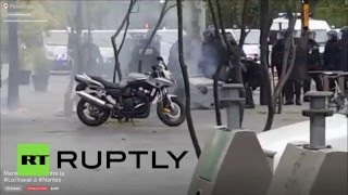 Полиция применила слезоточивый газ для разгона митинга против реформы труда в Нанте