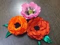 D.I.Y. Satin Ribbon Poppy Flowers