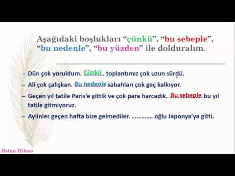 تعلم اللغة التركية (الدرس 6 من المستوى الثاني A2) (الروابط ile , Bağlaçlar)
