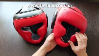 Шлем тренировочный закрытый Lev sport кожа (1305-rd, красный)
