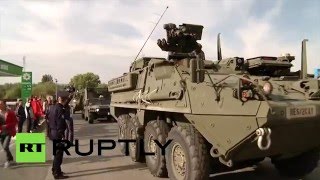 Молдавские депутаты заблокировали колонну военной техники США на въезде в страну