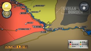5 октября 2018. Военная обстановка в Сирии. Бои между ИГИЛ и проамериканских сил возле Евфрата.