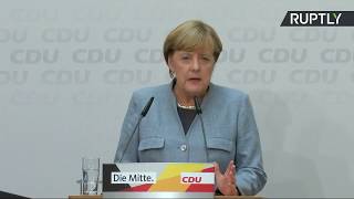 Пресс-конференция Ангелы Меркель по итогам выборов в бундестаг