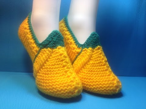 Как связать следок для тапочек Как связать следок для тапочек