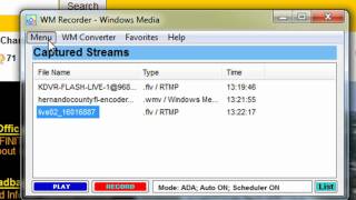 Recording and Scheduling LIVE RTMP Streams with WM Recorder