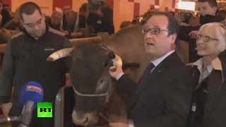 Фермеры освистали Франсуа Олланда