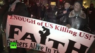 Бруклин протестует против жестоких полицейских