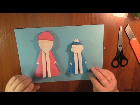 Снегурочка из бумаги видео